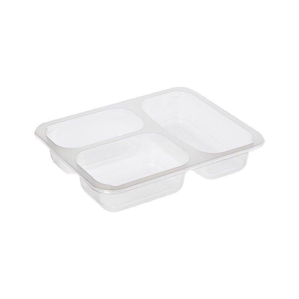 3 Bölmeli Şeffaf Film Yapıştırmalı Tabak Balplast