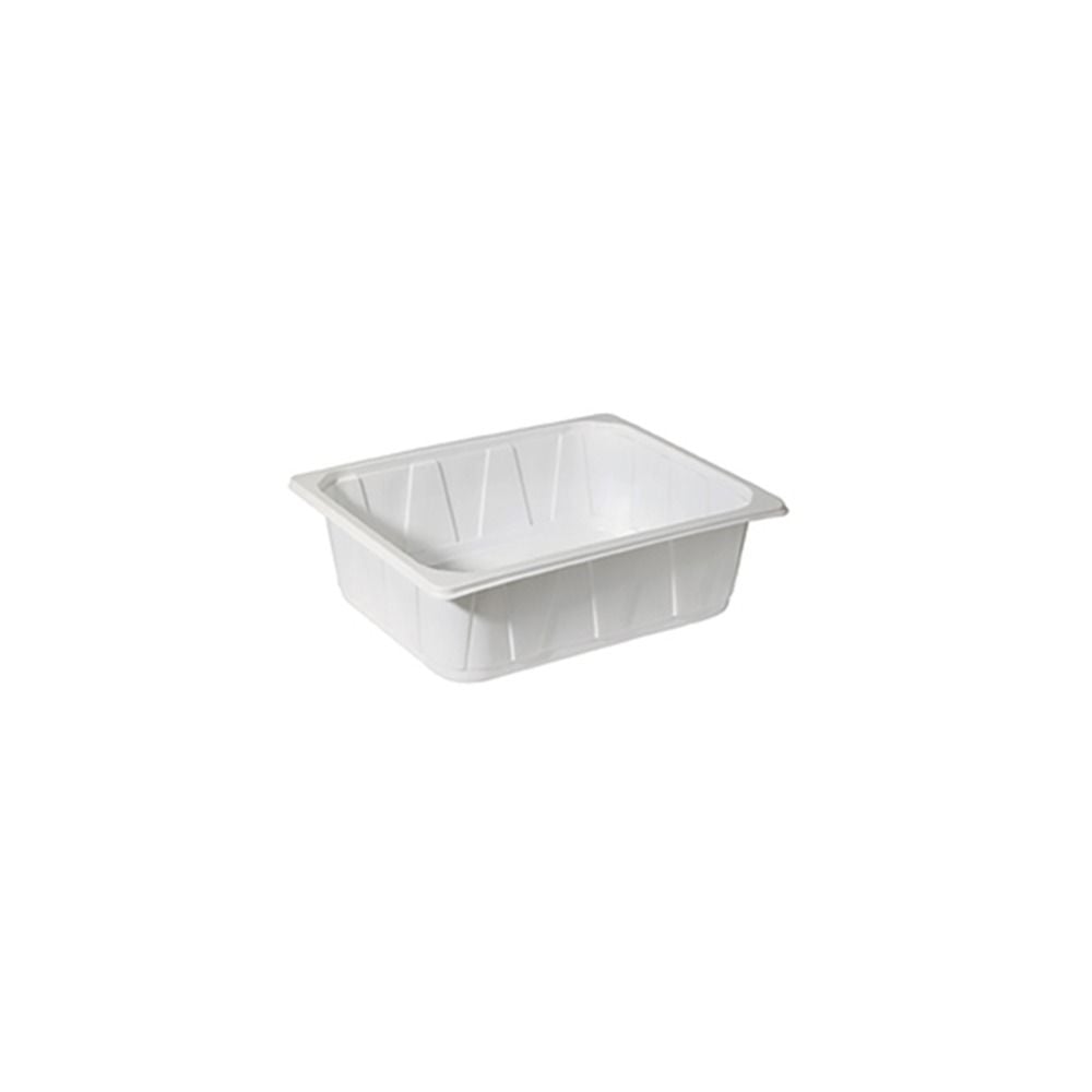 Balplast Bölmesiz Beyaz Yemek Kabı 325 265 H:100