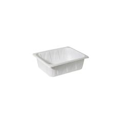 Balplast Bölmesiz Beyaz Yemek Kabı 325X265 H:100