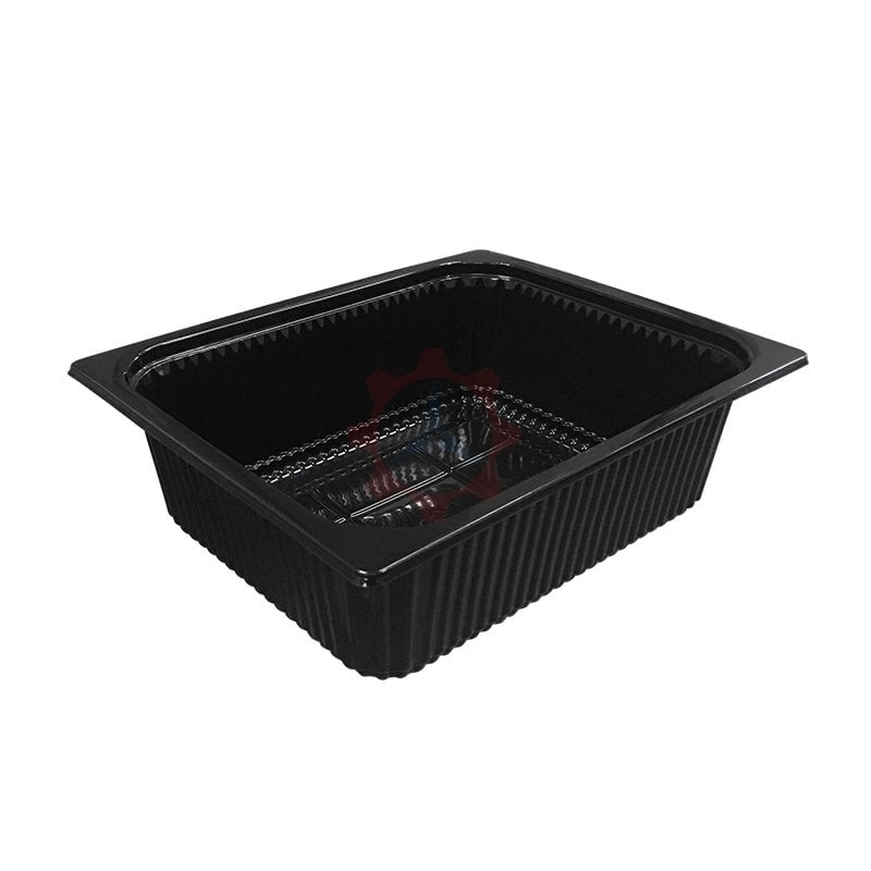 Bölmesiz Yemek Kabı Siyah 325X265 H:100 AP325