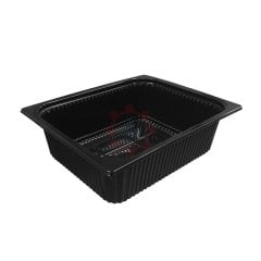 Bölmesiz Yemek Kabı Siyah 325X265 H:100 AP325