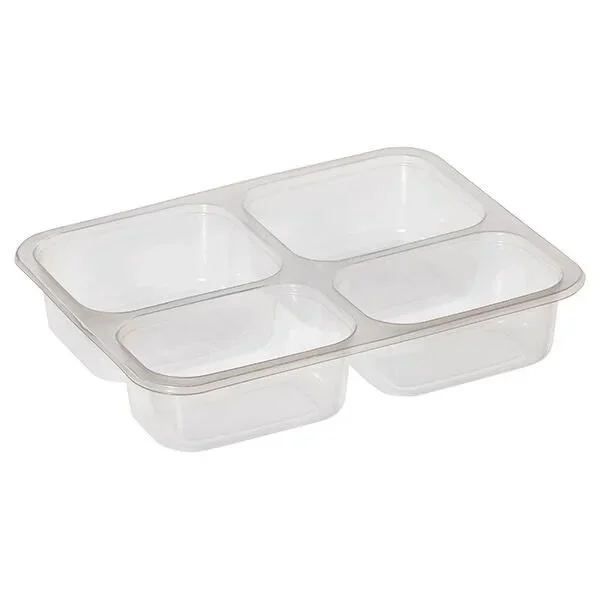 4 Bölmeli Film Yapıştırmalı Tabak Balplast