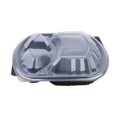 Balplast Mikrodalga Uyumlu 3 Bölmeli Kapaklı Gıda Kabı