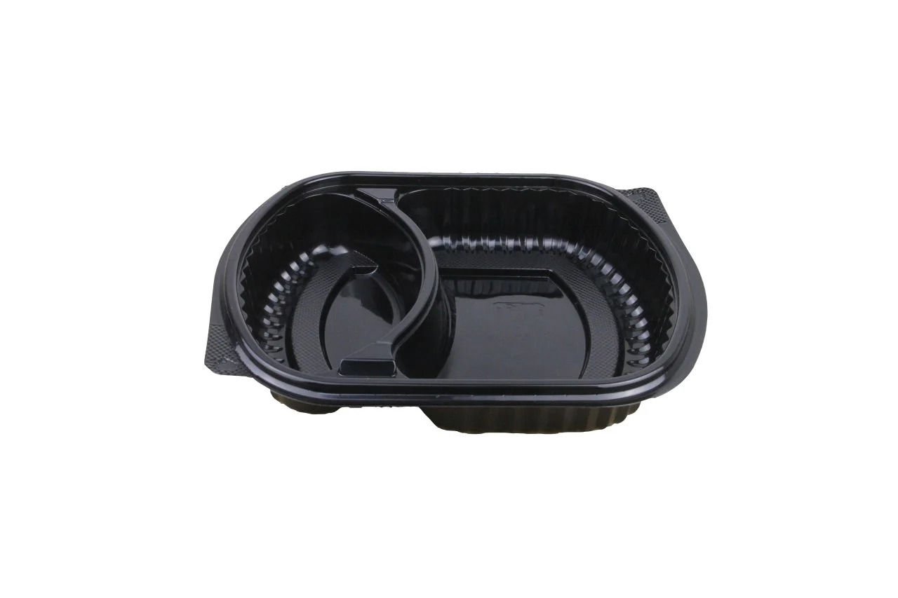 Balplast Mikrodalga Uyumlu 2 Bölmeli Kapaklı Gıda Kabı