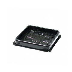 Kare Pasta Kabı Siyah Taban ve Kapak