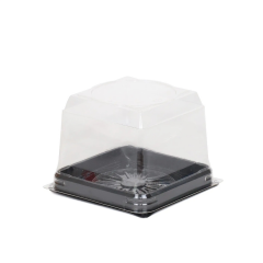 Kare Pasta Kabı Siyah Taban ve Kapak