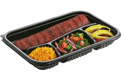2 Bölmeli Kebap Kabı ve Kapak 400'lü