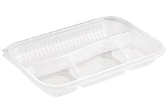 2 Bölmeli Kebap Kabı ve Kapak 100'lü