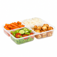 4 Bölmeli Film Yapıştırmalı Tabak