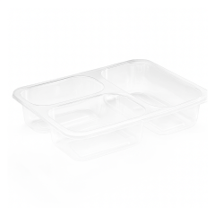 3 Bölmeli Film Yapıştırmalı Tabak