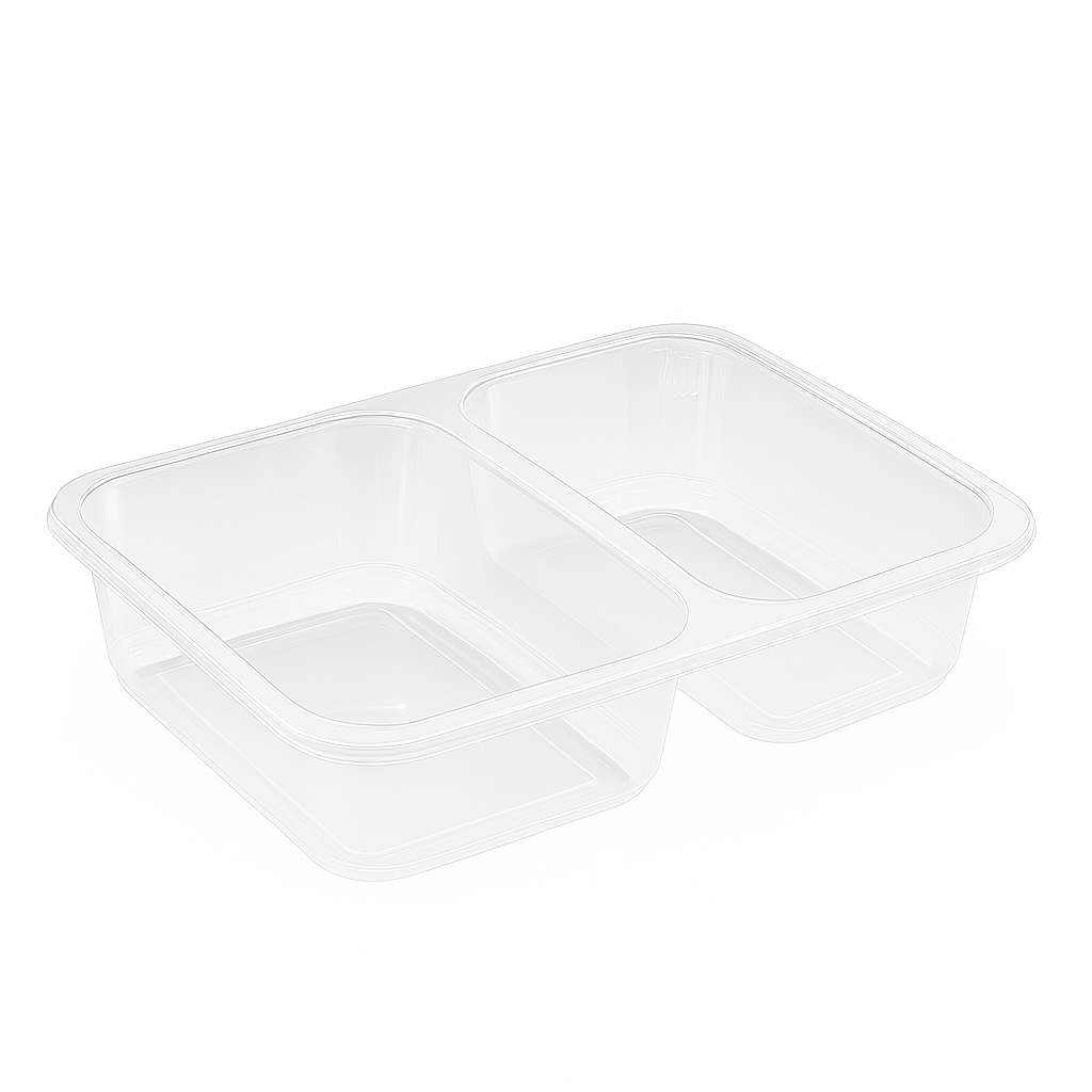 2 Bölmeli Film Yapıştırmalı Tabak